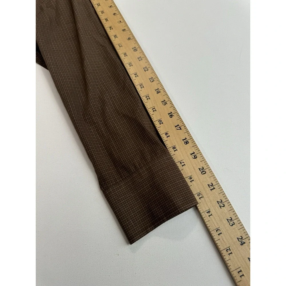 Panhandle Slim Mens 16.5 33 Pearl Snap Western Shirt Brown Plaid Cowboy 30S0004